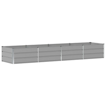 vidaXL Pflanzkübel Hellgrau 320 x 80 x 45 cm Stahl