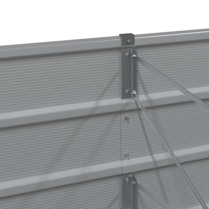 Pflanzkübel Hellgrau 600 x 80 x 45 cm Stahl