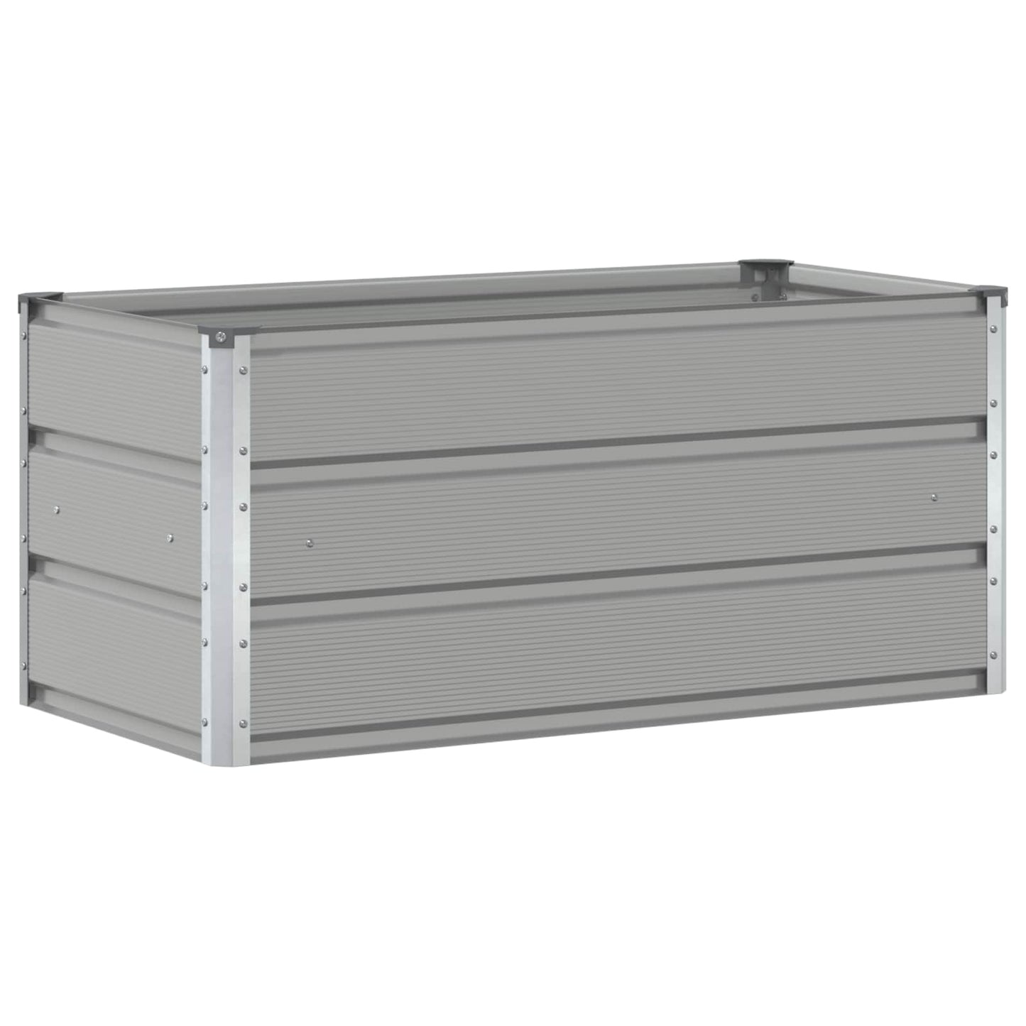 vidaXL Pflanzkübel Hellgrau 100 x 50 x 45 cm Verzinkter Stahl