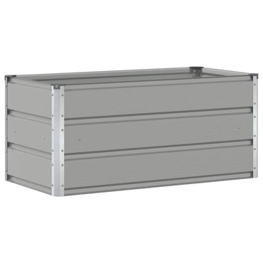 vidaXL Pflanzkübel Hellgrau 100 x 50 x 45 cm Verzinkter Stahl
