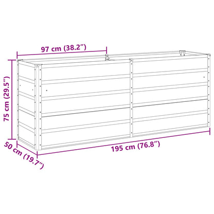 Pflanzkübel Hellgrau 480 x 50 x 45 cm Verzinkter Stahl