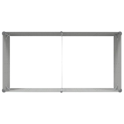 vidaXL Pflanzkübel Hellgrau 195 x 100 x 45 cm Verzinkter Stahl
