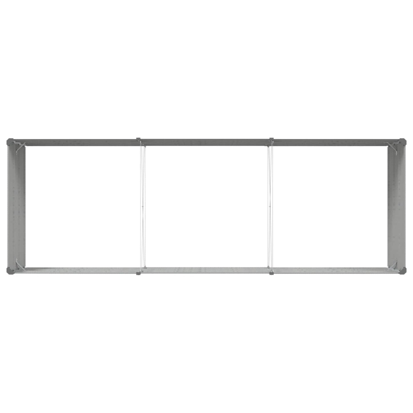 vidaXL Pflanzkübel Hellgrau 195 x 100 x 45 cm Verzinkter Stahl