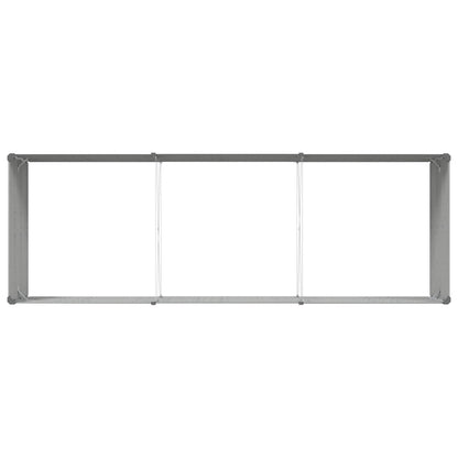 vidaXL Pflanzkübel Hellgrau 195 x 100 x 45 cm Verzinkter Stahl