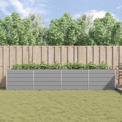 Pflanzkübel Hellgrau 195 x 100 x 45 cm Verzinkter Stahl