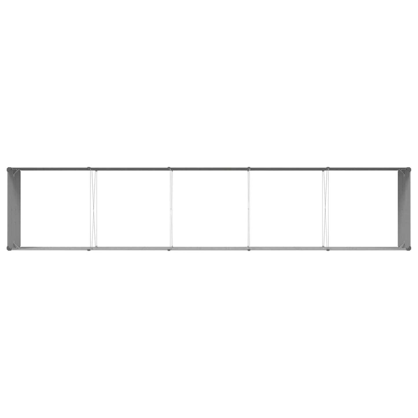 vidaXL Pflanzkübel Hellgrau 195 x 100 x 45 cm Verzinkter Stahl