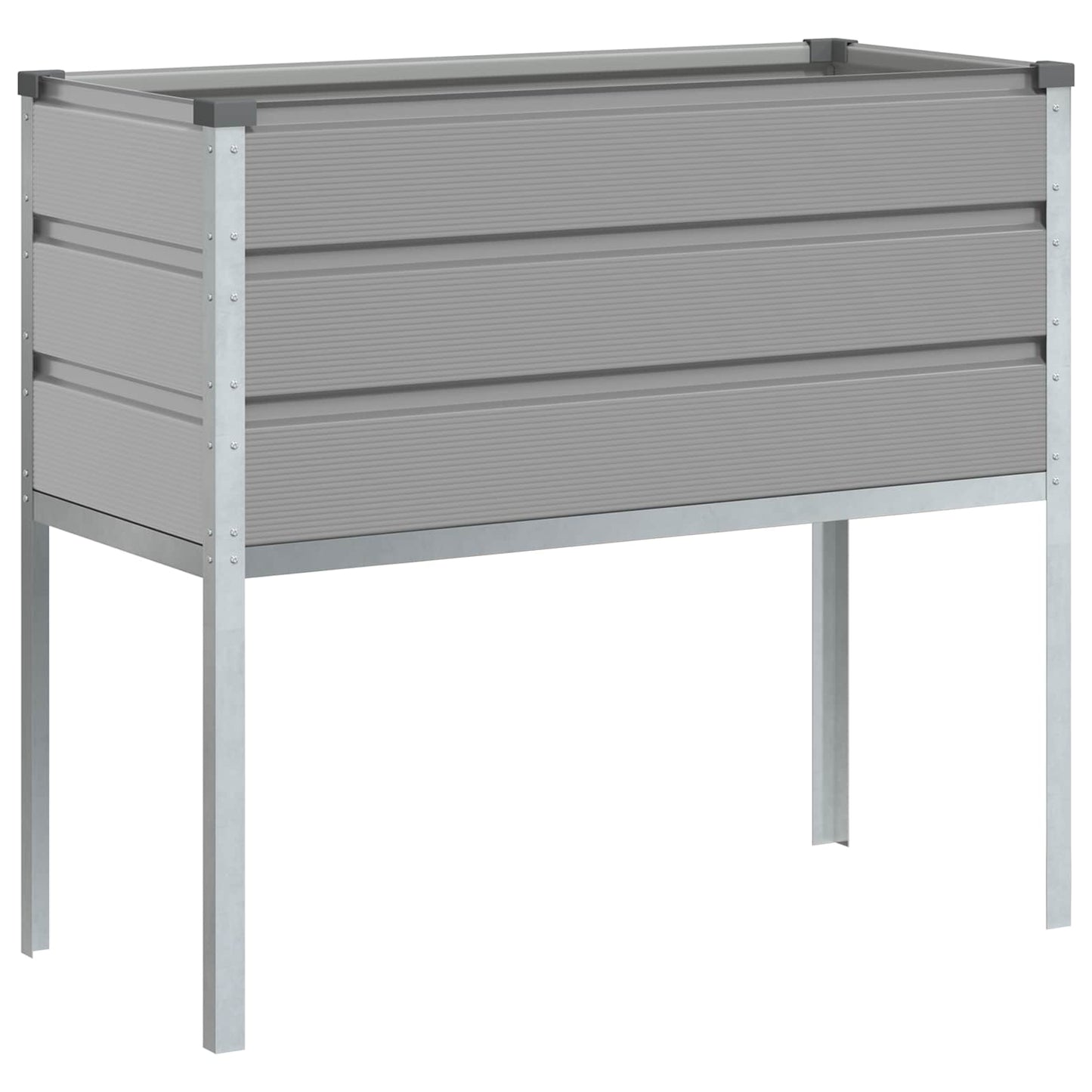 vidaXL Pflanzkübel Hellgrau 100 x 45 x 90 cm Verzinkter Stahl