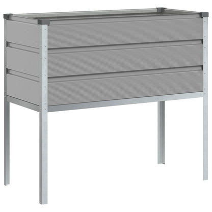 vidaXL Pflanzkübel Hellgrau 100 x 45 x 90 cm Verzinkter Stahl