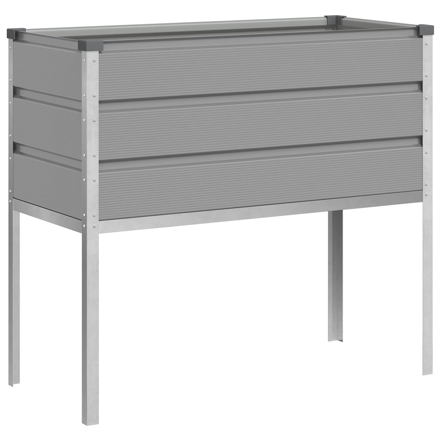 vidaXL Pflanzkübel Hellgrau 100 x 45 x 90 cm Verzinkter Stahl