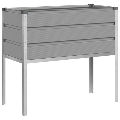 vidaXL Pflanzkübel Hellgrau 100 x 45 x 90 cm Verzinkter Stahl