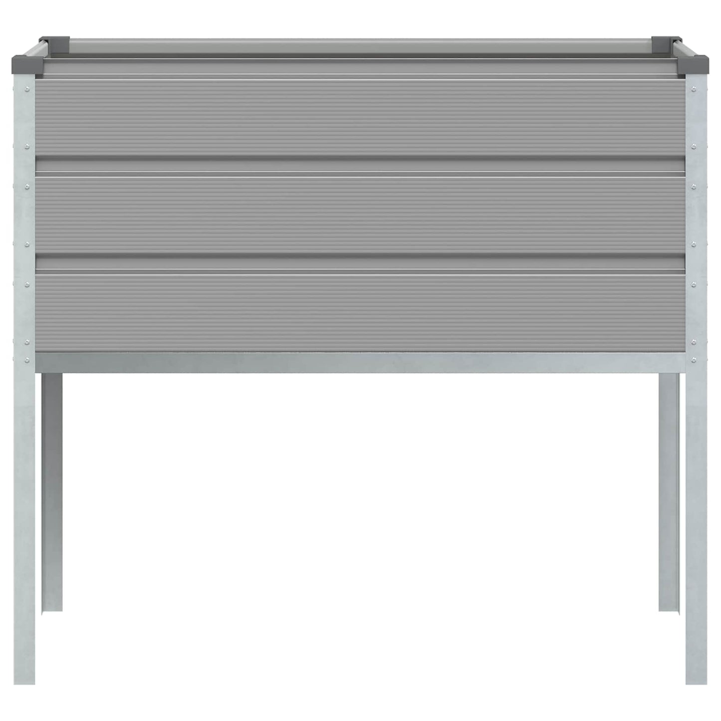 vidaXL Pflanzkübel Hellgrau 100 x 45 x 90 cm Verzinkter Stahl
