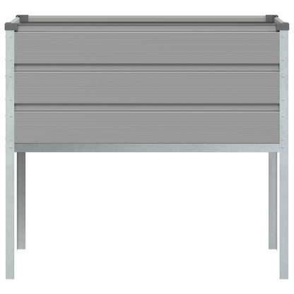vidaXL Pflanzkübel Hellgrau 100 x 45 x 90 cm Verzinkter Stahl