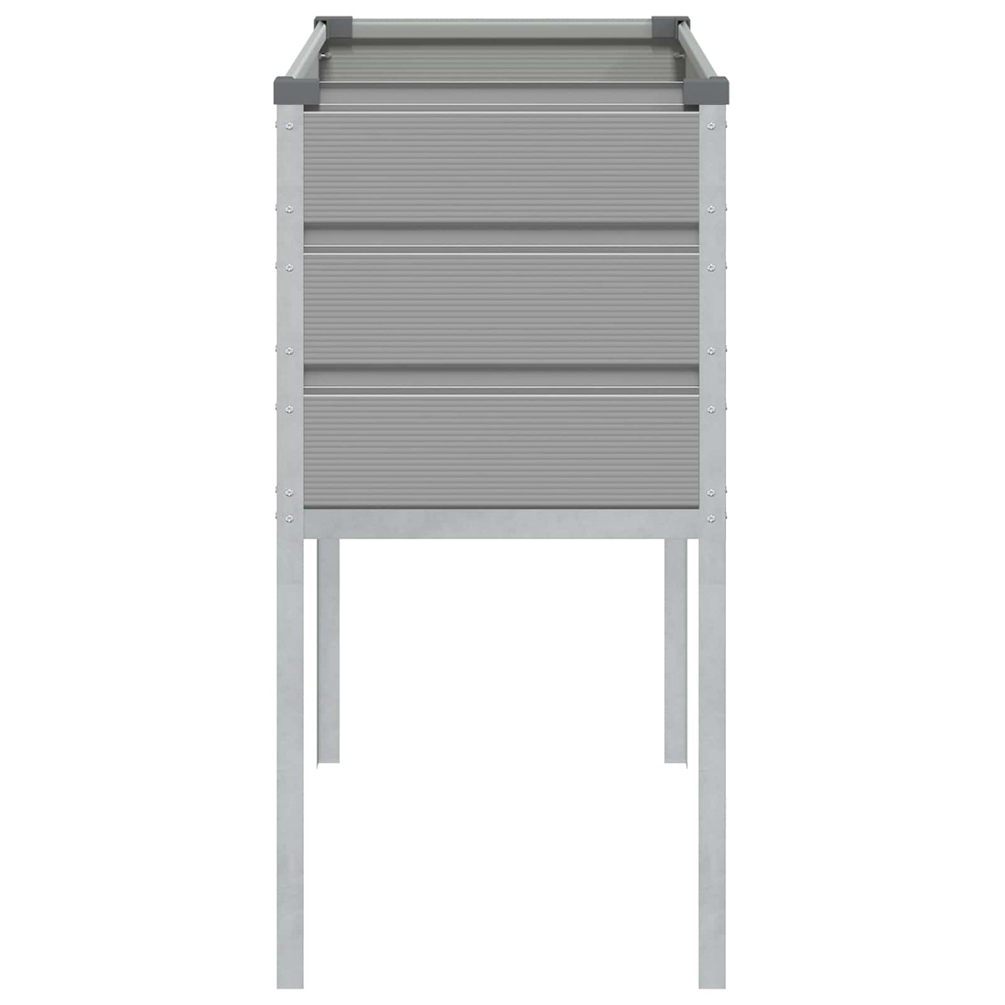 vidaXL Pflanzkübel Hellgrau 100 x 45 x 90 cm Verzinkter Stahl