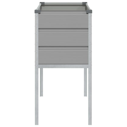 vidaXL Pflanzkübel Hellgrau 100 x 45 x 90 cm Verzinkter Stahl