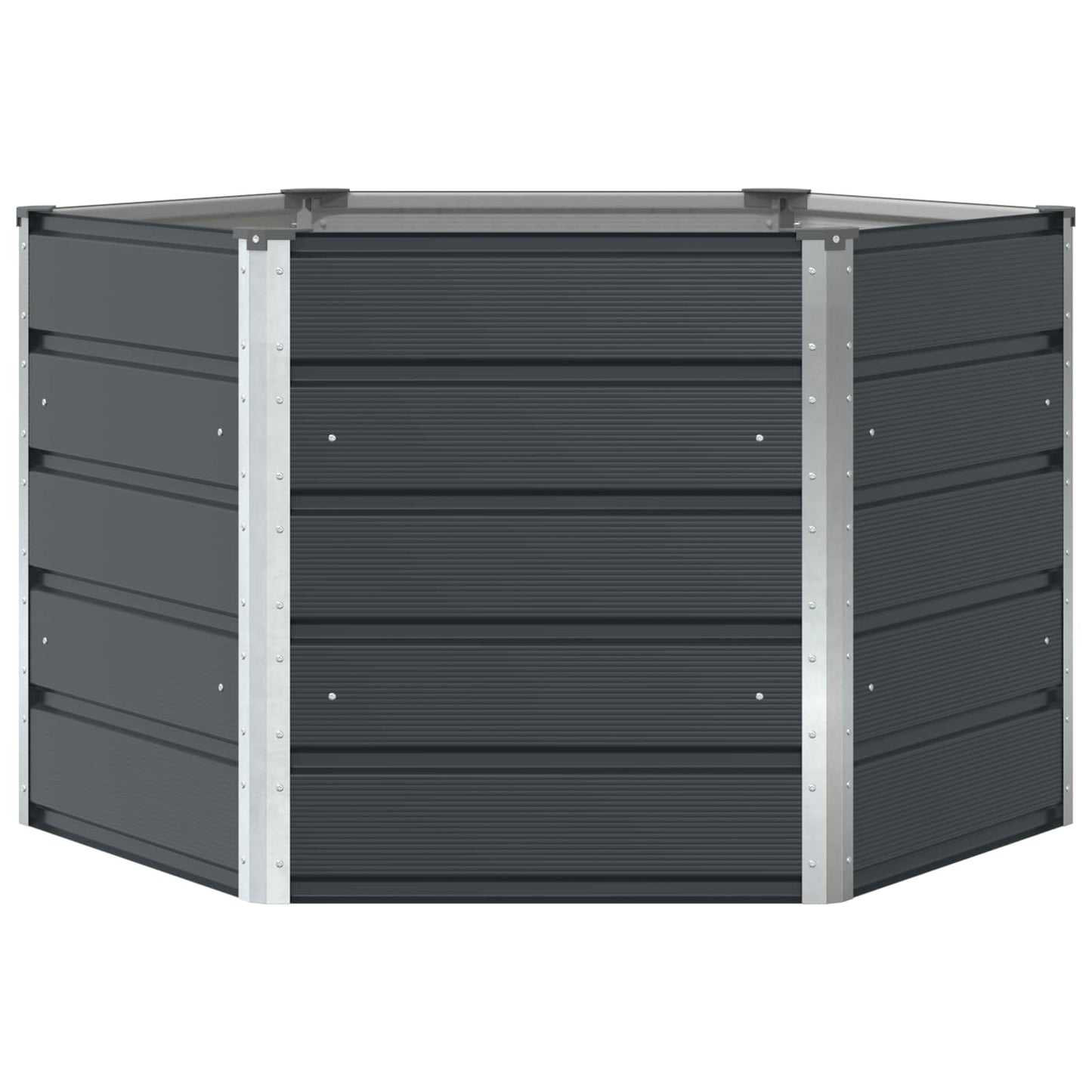 vidaXL Jardinière anthracite 129 x 129 x 75 cm acier