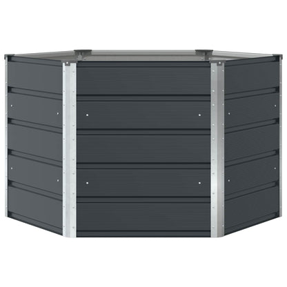 vidaXL Jardinière anthracite 129 x 129 x 75 cm acier