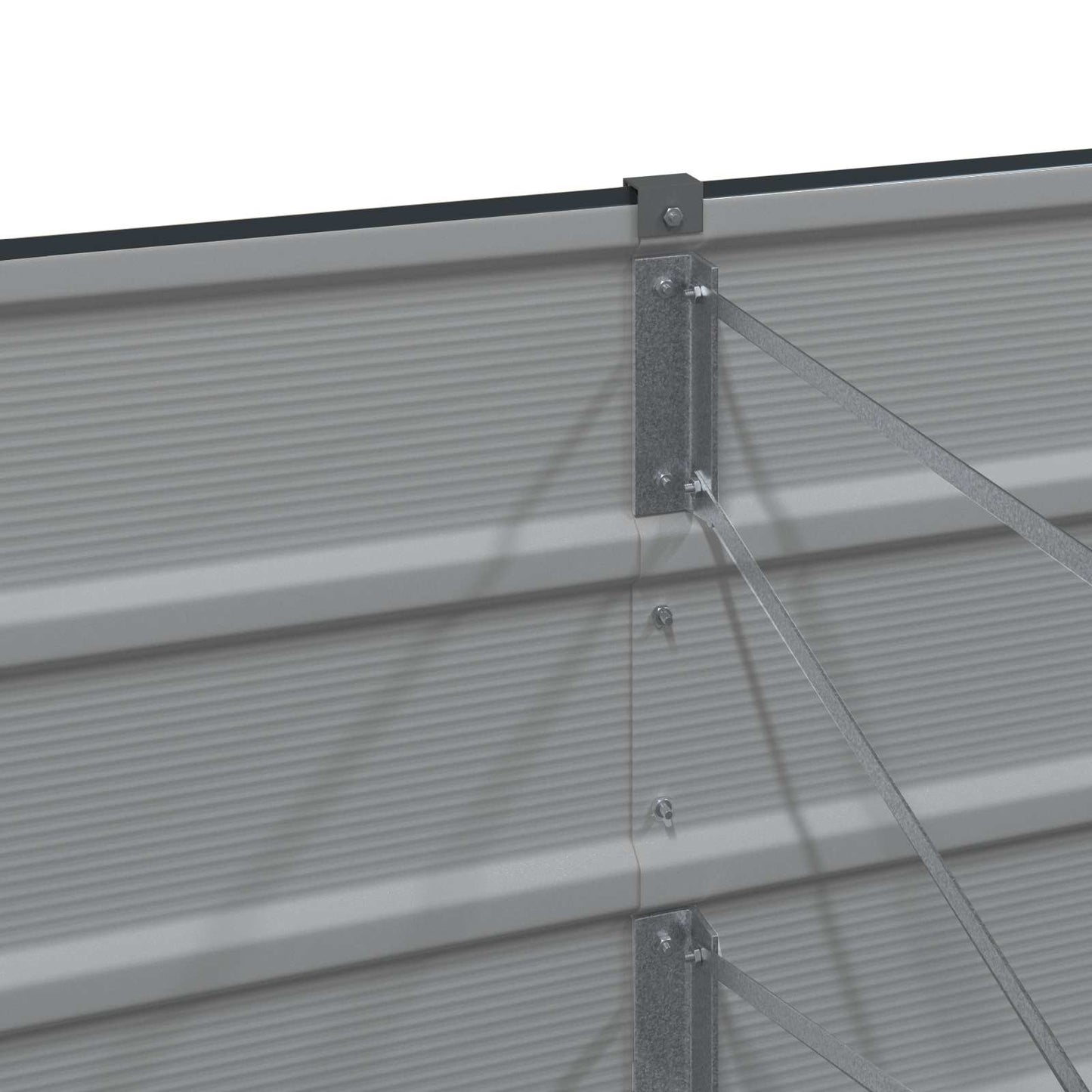 Pflanzkübel Anthrazit 160 x 80 x 45 cm Stahl