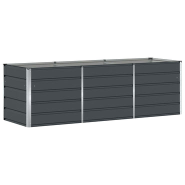 vidaXL Pflanzkübel Anthrazit 240 x 80 x 75 cm Stahl