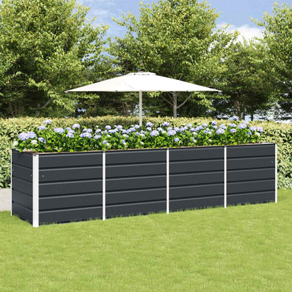 vidaXL Pflanzkübel Anthrazit 240 x 80 x 75 cm Stahl