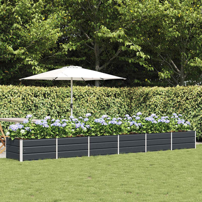 Pflanzkübel Anthrazit 480 x 80 x 45 cm Stahl