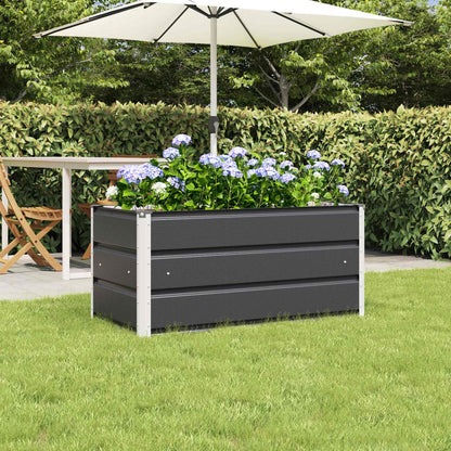 vidaXL Pflanzkübel Anthrazit 100 x 50 x 45 cm Verzinkter Stahl