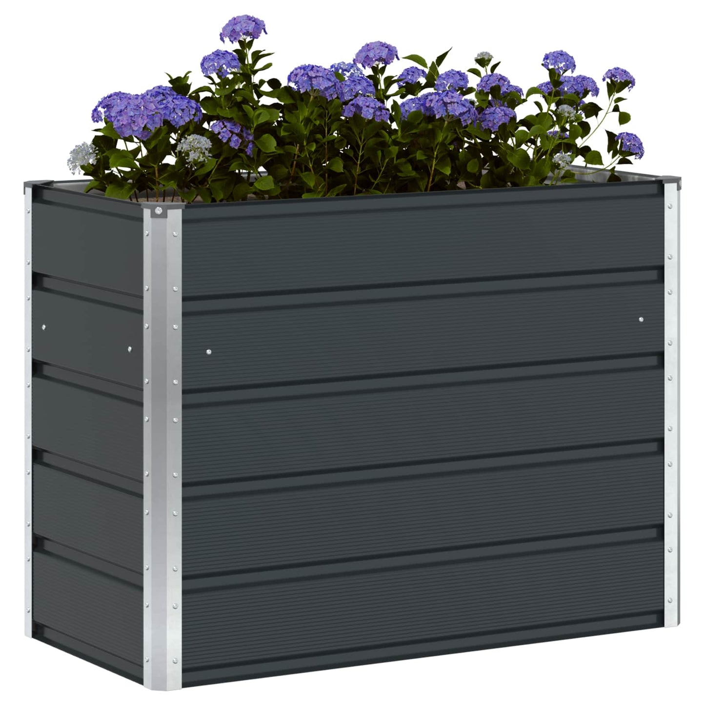 vidaXL Pflanzkübel Anthrazit 480 x 50 x 45 cm Verzinkter Stahl