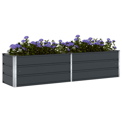 vidaXL Pflanzkübel Anthrazit 480 x 50 x 45 cm Verzinkter Stahl