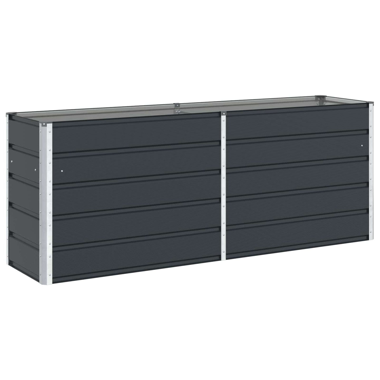vidaXL Pflanzkübel Anthrazit 480 x 50 x 45 cm Verzinkter Stahl