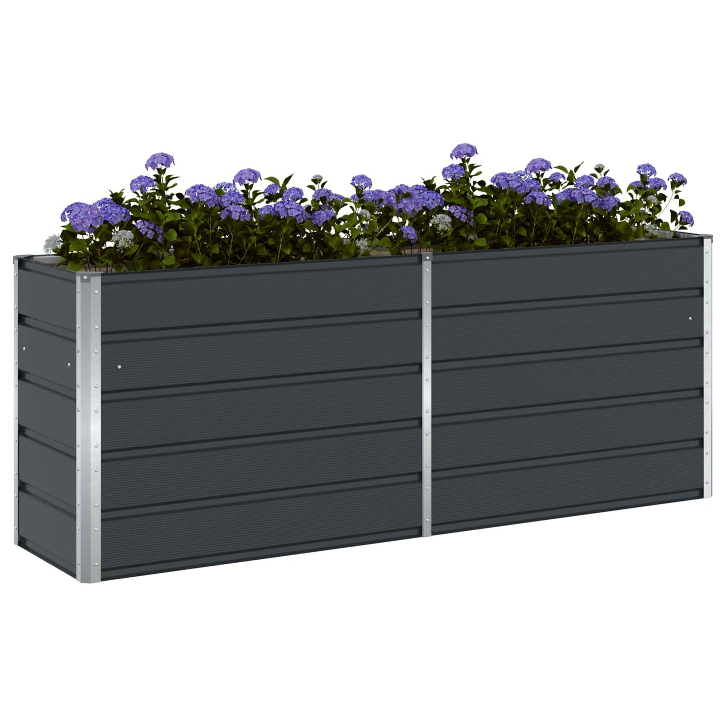 vidaXL Pflanzkübel Anthrazit 480 x 50 x 45 cm Verzinkter Stahl
