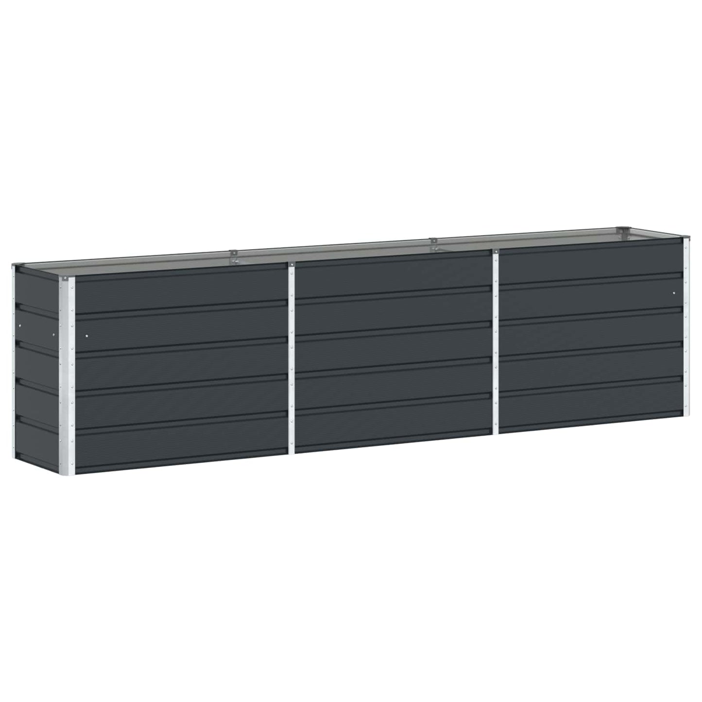 vidaXL Pflanzkübel Anthrazit 480 x 50 x 45 cm Verzinkter Stahl