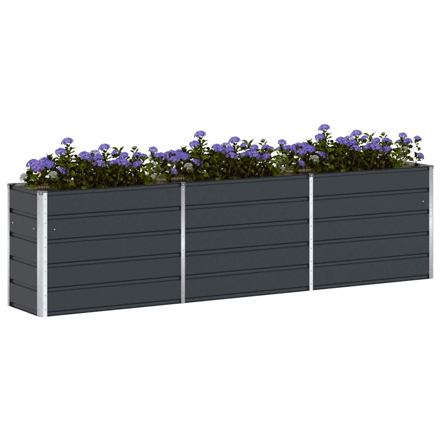 vidaXL Pflanzkübel Anthrazit 480 x 50 x 45 cm Verzinkter Stahl