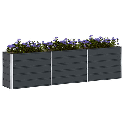 vidaXL Pflanzkübel Anthrazit 480 x 50 x 45 cm Verzinkter Stahl
