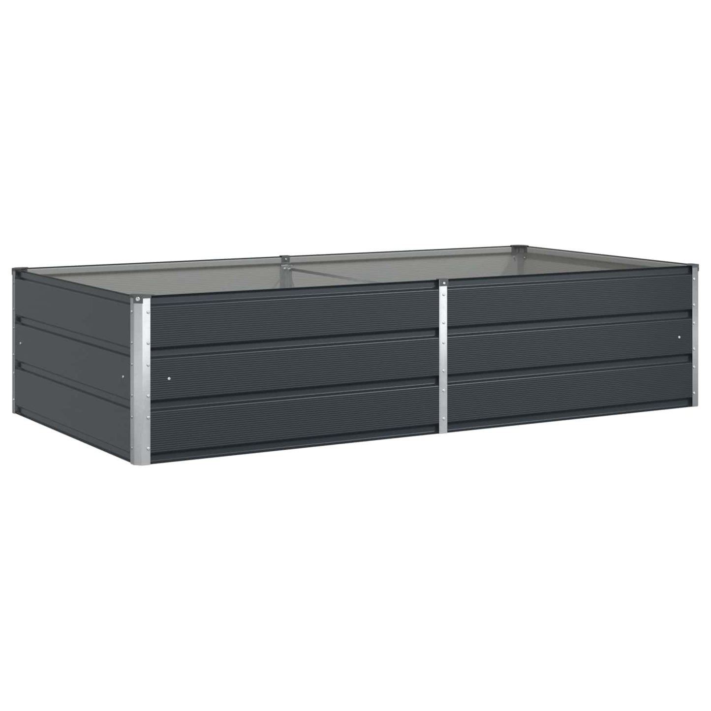 vidaXL Pflanzkübel Anthrazit 195 x 100 x 45 cm Verzinkter Stahl
