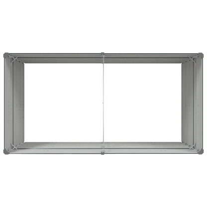 vidaXL Pflanzkübel Anthrazit 195 x 100 x 45 cm Verzinkter Stahl
