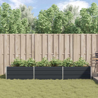 vidaXL Jardinière Gris anthracite 195 x 100 x 45 cm Acier galvanisé