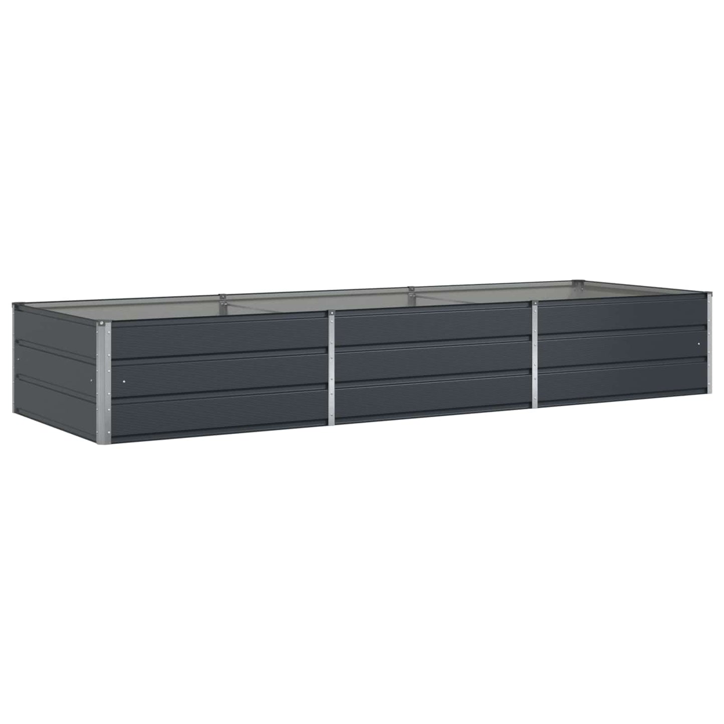 vidaXL Jardinière Gris anthracite 195 x 100 x 45 cm Acier galvanisé