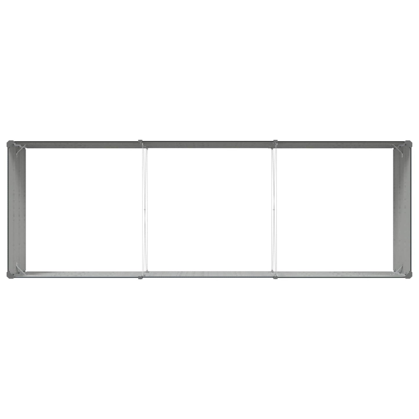 vidaXL Jardinière Gris anthracite 195 x 100 x 45 cm Acier galvanisé