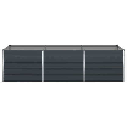vidaXL Pflanzkübel Anthrazit 195 x 100 x 45 cm Verzinkter Stahl