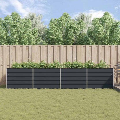 vidaXL Jardinière Gris anthracite 195 x 100 x 45 cm Acier galvanisé