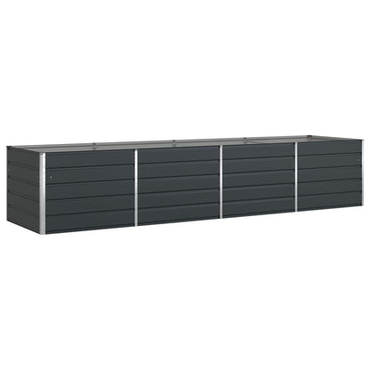 vidaXL Jardinière Gris anthracite 195 x 100 x 45 cm Acier galvanisé