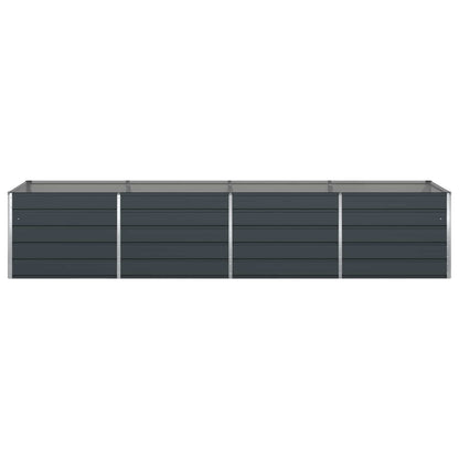 vidaXL Jardinière Gris anthracite 195 x 100 x 45 cm Acier galvanisé