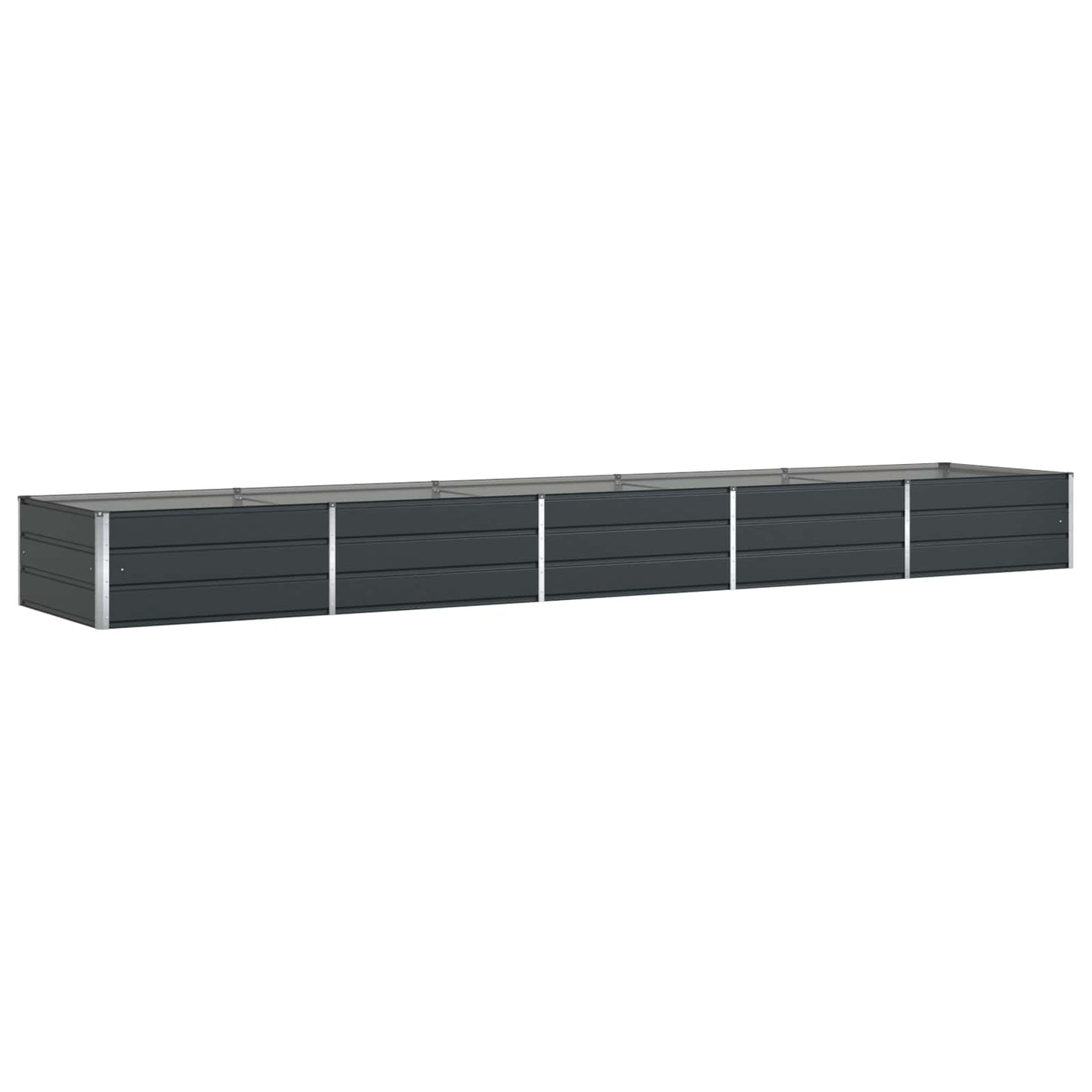 vidaXL Jardinière Gris anthracite 195 x 100 x 45 cm Acier galvanisé