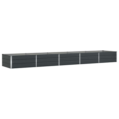 vidaXL Jardinière Gris anthracite 195 x 100 x 45 cm Acier galvanisé