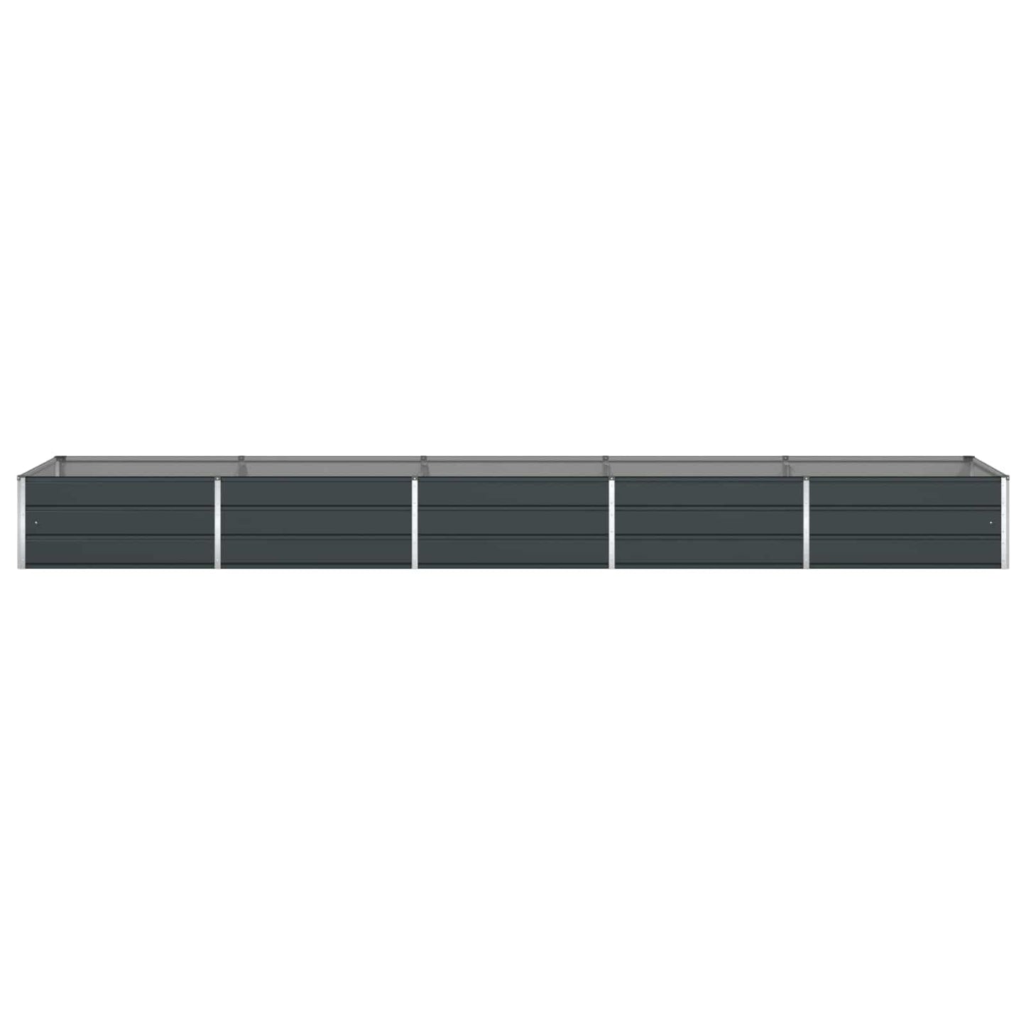 vidaXL Jardinière Gris anthracite 195 x 100 x 45 cm Acier galvanisé