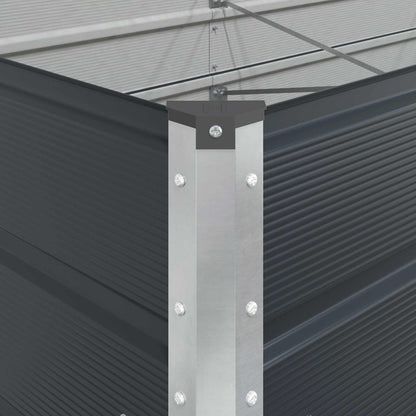 vidaXL Jardinière Gris anthracite 195 x 100 x 45 cm Acier galvanisé