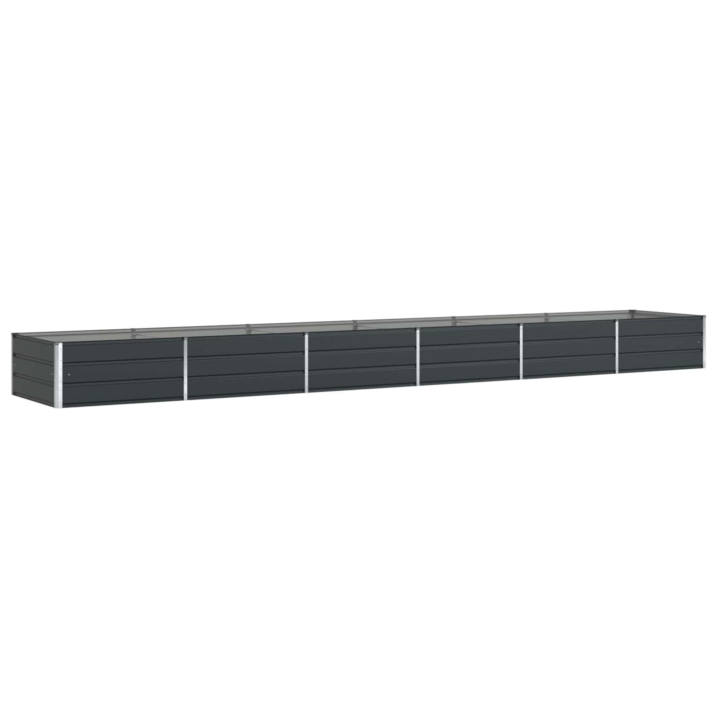 vidaXL Jardinière Gris anthracite 195 x 100 x 45 cm Acier galvanisé