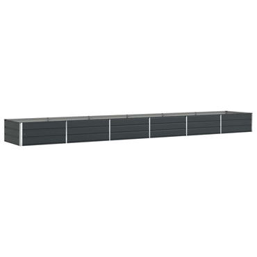 vidaXL Jardinière Gris anthracite 195 x 100 x 45 cm Acier galvanisé