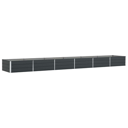 vidaXL Jardinière Gris anthracite 195 x 100 x 45 cm Acier galvanisé