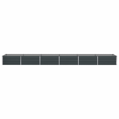 vidaXL Jardinière Gris anthracite 195 x 100 x 45 cm Acier galvanisé