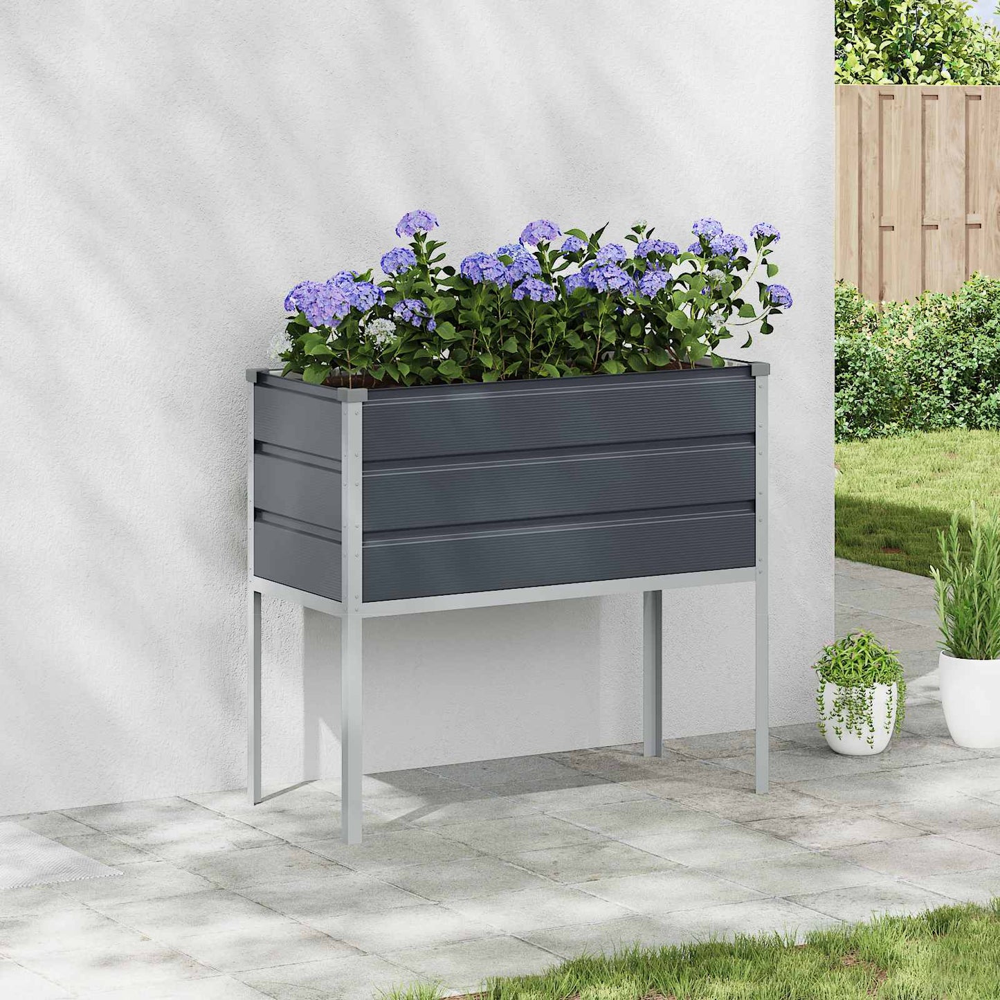 vidaXL Pflanzkübel Anthrazit 100 x 45 x 90 cm Verzinkter Stahl